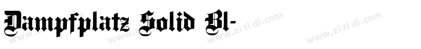 Dampfplatz Solid Bl字体转换